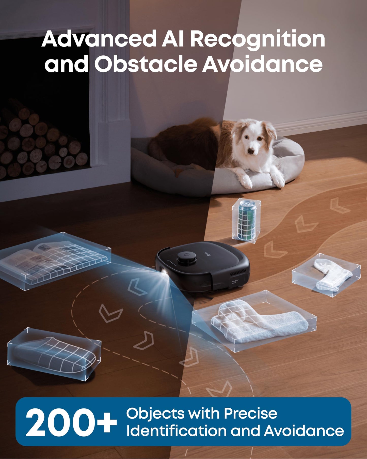 eufy Robot Vacuum E25, HydroJet System with Roller Mop, 20,000 Pa Turbo Suction, All-in-One Robot Vacuum and Mop Combo, Edge-to-Corner Cleaning, Zero-Tangle Design, AI Obstacle Avoidance (Upgraded)