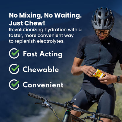 SaltStick FastChews Electrolytes - 60 Chewable Electrolyte Tablets - Salt Tablets for Running, Fast Hydration, Leg Cramps Relief, Sports Recovery - Non-GMO, Vegan, Gluten Free (Peach)