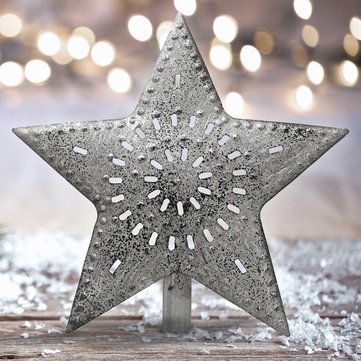 BCD Large Star Tree Topper 9.5" - Perfect for Country Christmas Tree