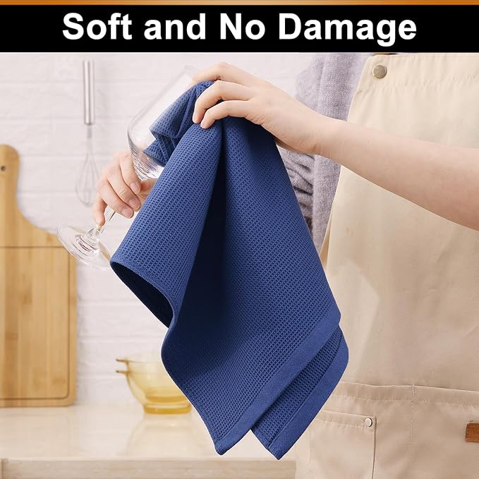 Homaxy 100% Cotton Waffle Weave Kitchen Towels