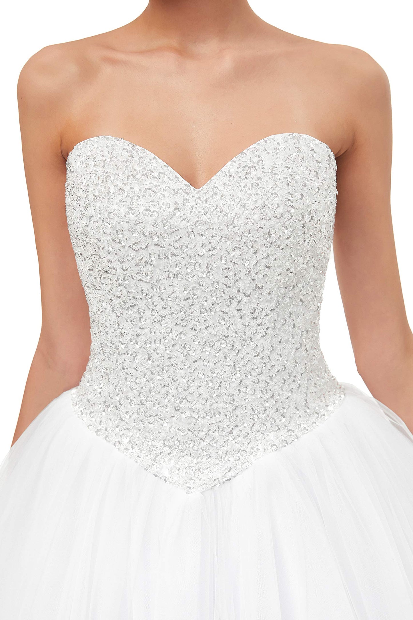 Likedpage Women's Ball Gown Bridal Wedding Dresses (US2, Ivory)
