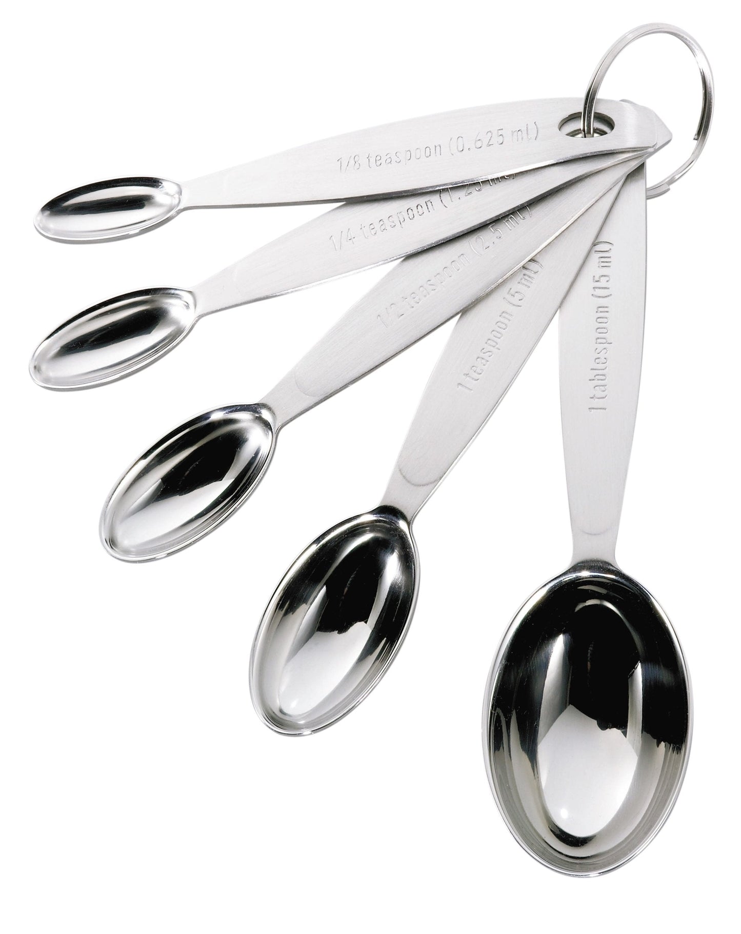 Cuisipro Stainless Steel Measuring Spoon Set Silver, Standard