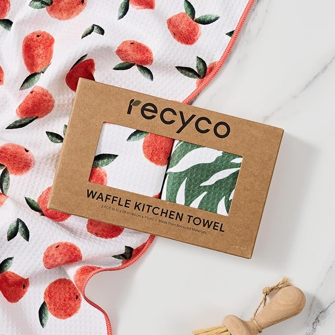 RECYCO Waffle Kitchen Towel Set of 2