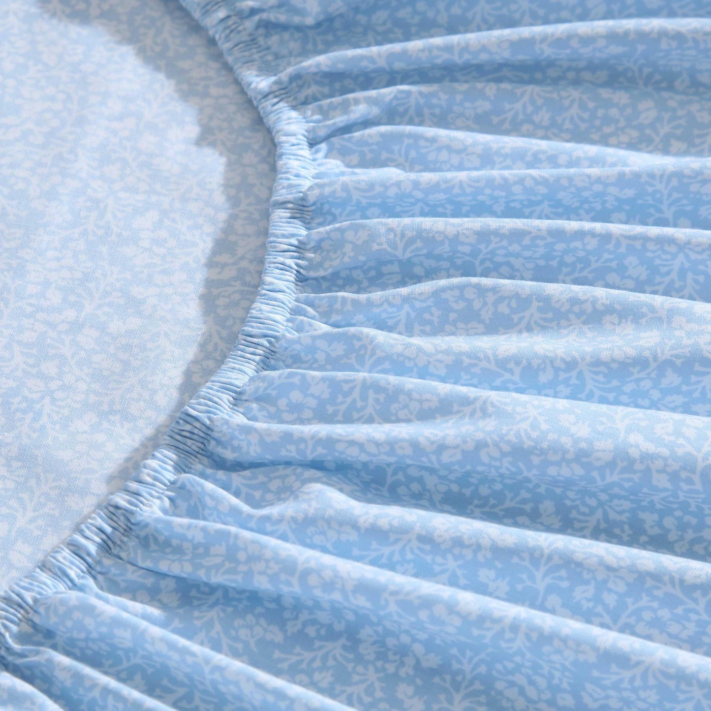 Laura Ashley - King Sheet Set, Crisp & Cool Cotton Percale Bedding with Deep Pockets, Lightweight for Year Round Comfort, Bed Sheets with Matching Pillowcases (Maeve Blue)
