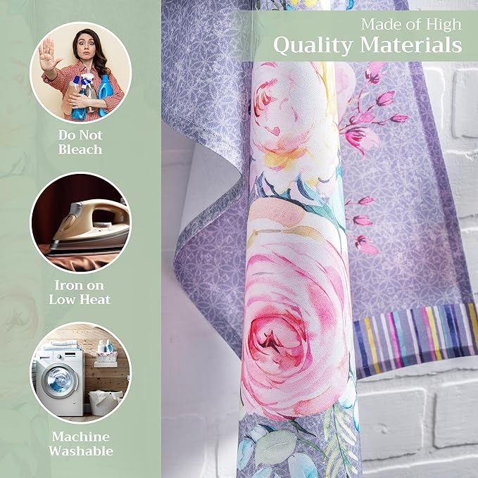Maison d' Hermine Kitchen Towels Set of 3 100% Cotton 27.50" x 20" Reusable