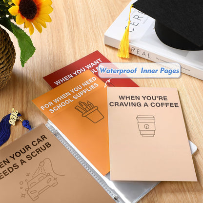 Epakh Blue Class of 2026 Graduation Gifts Card Book with Tassels, Congratulations Grad PU Leather Cover Photo Album Keeper Organizer Books with 24 Pages for College High School Survival Kit