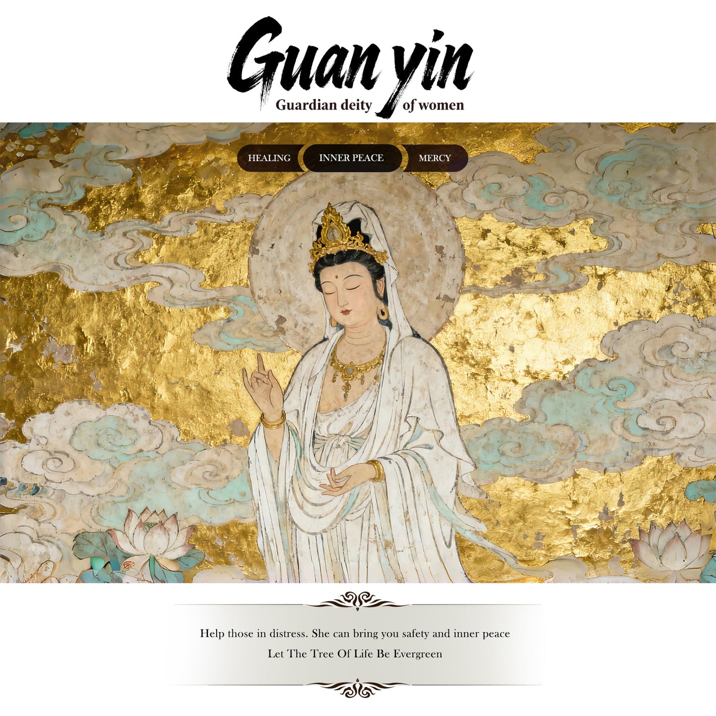 FENGSHUI-CAISHEN Tiny Guan Yin Statue in Healing Crystal Orgone Pyramid - Green Aventurine with Quan Yin Figurine, Reiki Chakra Meditation Decor