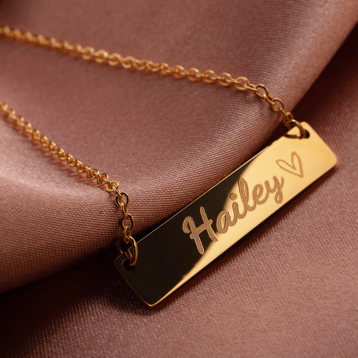 Petite Boutique Customizable Your Name Bar Necklace Personalized Mothers Day Gift Custom Jewelry 16K Plated Aniversary bridesmaid Gift for Women Gold Silver Rose Gold