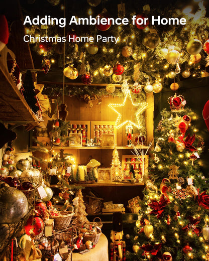 10 Pack Fairy Lights Battery Operated - 7ft 20 LED Twinkle Lights Copper Wire Mini String Lights Firefly Lights for Mason Jars DIY Crafts Christmas Wedding Party Centerpiece Table Decor, Warm White