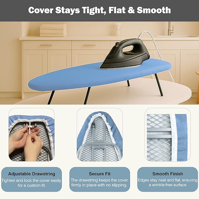 Small Ironing Board Cover and Pad 12"x32" Small Iron Board Cover