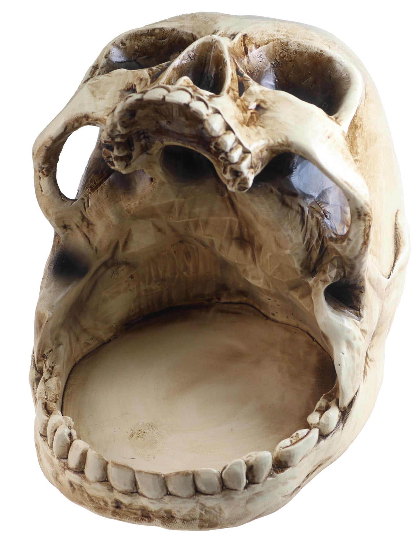 GuoShuang Gothic Skull Candy Bowl Decorative Key Holder – Witchy Home Decor Retro Skull Sculpture for Halloween Party, Entryway Key Bowl, Gothic Desk Accessories & Unique Home Decor