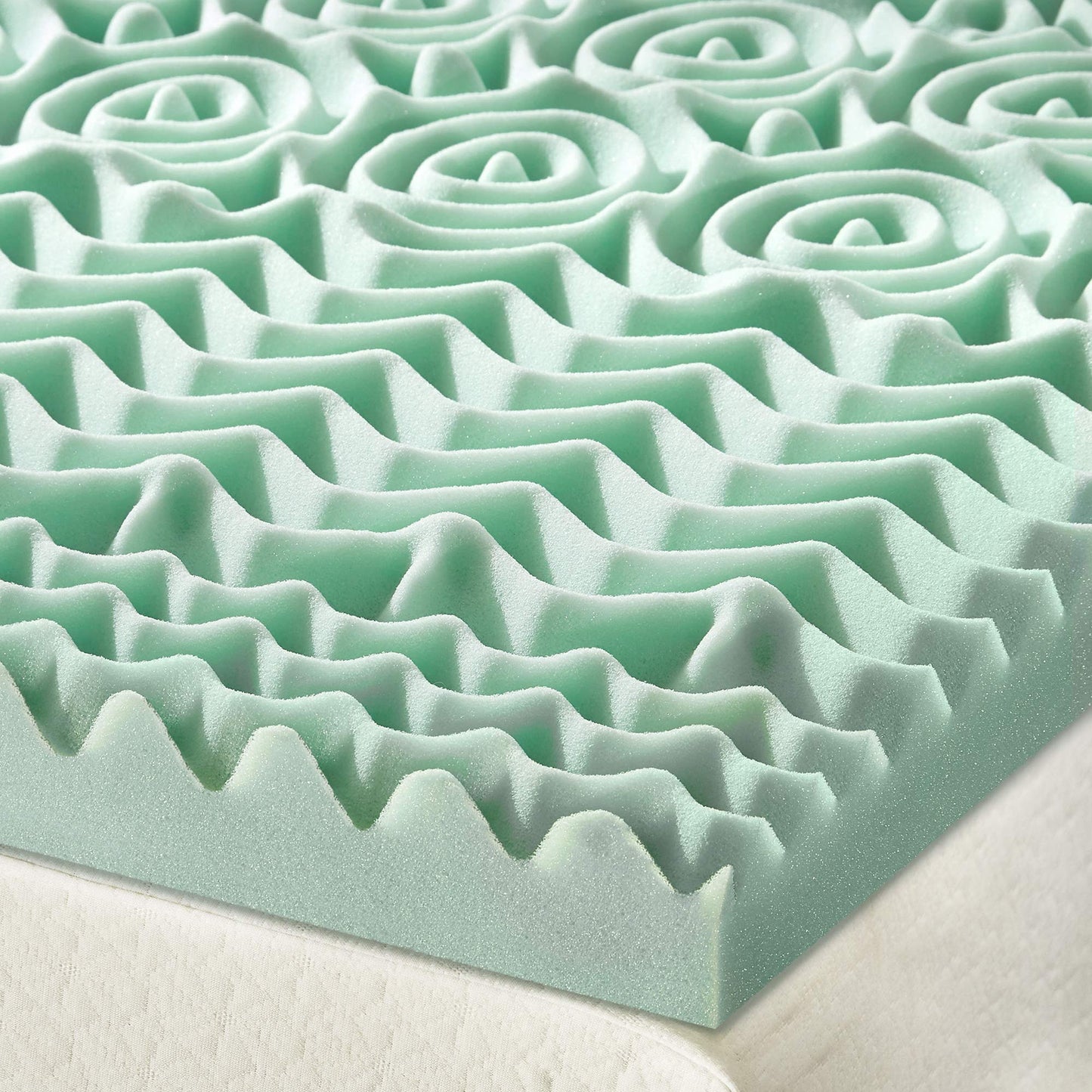 Mellow 1.5 Inch 5-Zone Memory Foam Mattress Topper, Calming Aloe Infusion, Dorm Essentials, Full