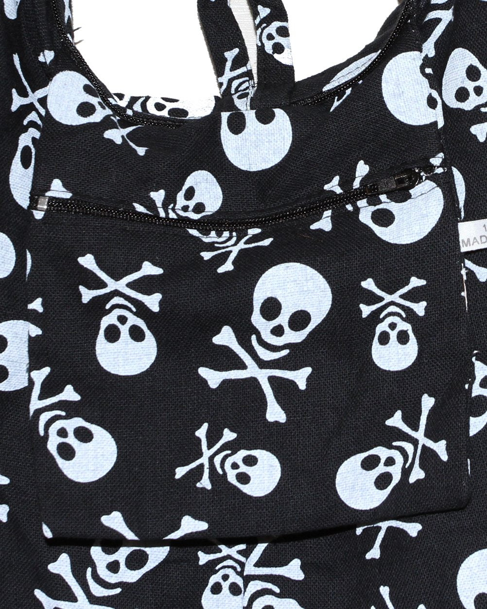 Skull Bohemian Boho Hobo Hippie Gothic Crossbody Bag Purse 33" Black (Black)