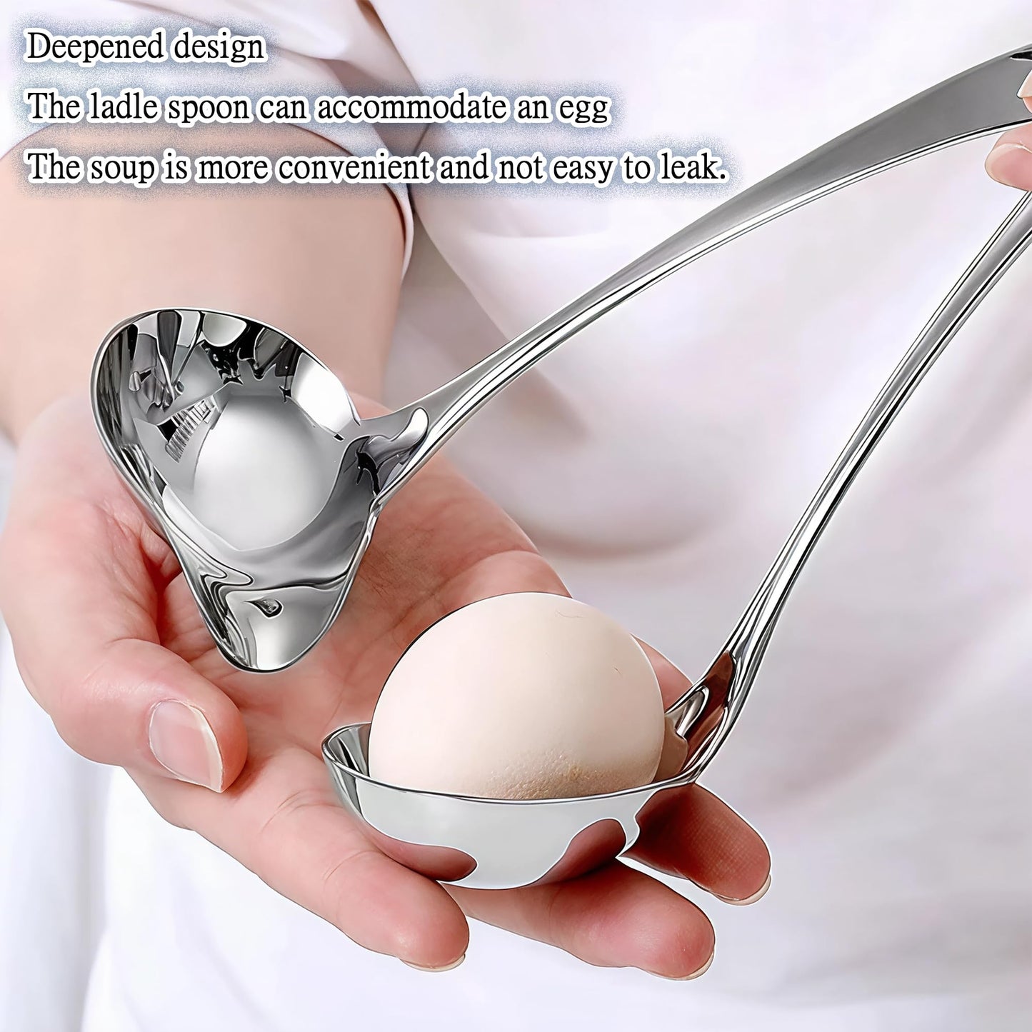 Comicfs 2 Pack Gravy Spoon Mini Gravy Ladle Drizzle Spoon 18/10 Stainless Steel Small Ladle with Pouring Spout Gravy ladle for Sauce Serving, Salad dressing and dressings, Dishwasher Safe
