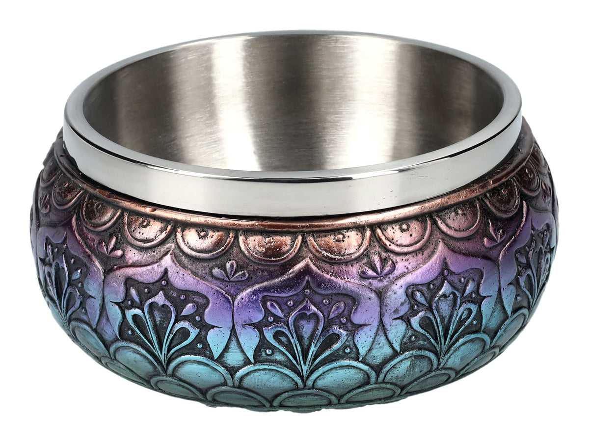 Pacific Giftware Wicca Metaphysical Positive Energy Spiritual Divinity Intricate Gradient Colors Chakra Buddhist Mandala Smudging Smudge Bowl Figurine Scrying Vessel Container Decorative Bowls
