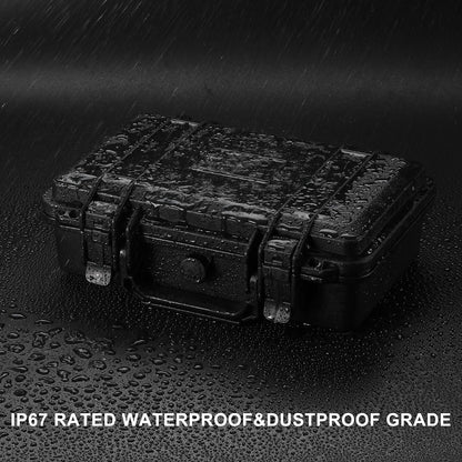 Mayouko Portable Tool Box with Shock- Proof Sponge, Water Proof Grade IP67, Waterproof Hard Case with Foam Insert, Shockproof Carrying Case, Explosion Proof Box, 11.6"L×8.3"W×3.9"H