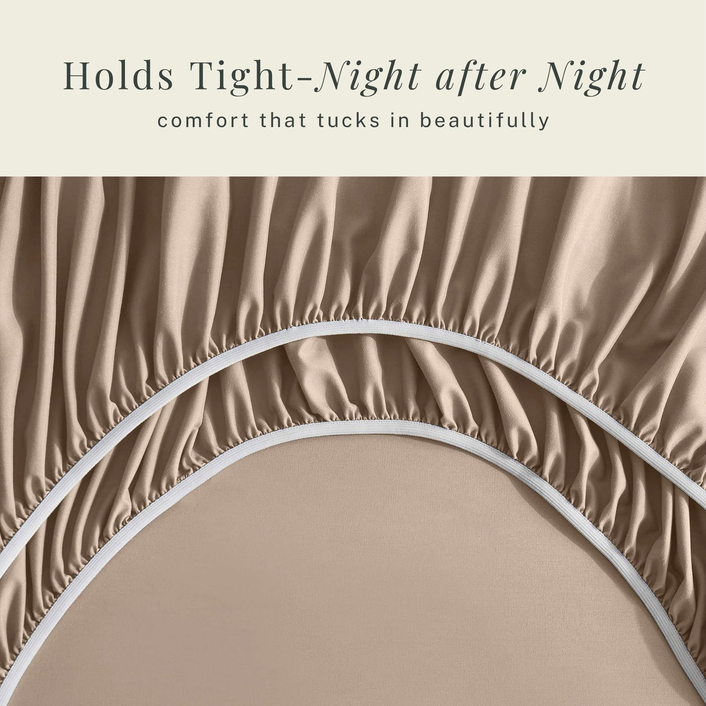 Hearth & Harbor Extra Deep Pocket Queen Sheets Sets - Fits Mattress 18-24 Inches Deep - Extra Deep Pocket Sheets - 6 Piece Queen Size - Taupe