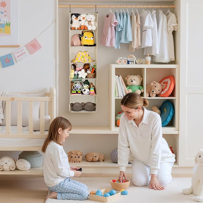 GRANNY SAYS 6 Shelf Hanging Closet Organizers and Storage, Collapsible Closet