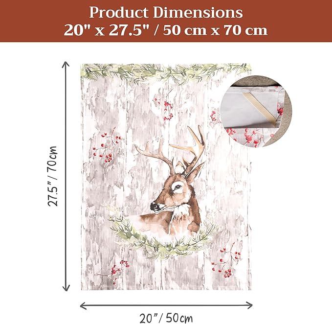 Maison d' Hermine Kitchen Towels Set of 3 100% Cotton 20" x 27.5" Reusable