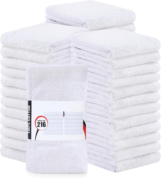 Utopia Towels - Kitchen Bar Mops Towels, 100% Cotton Super Absorbent White