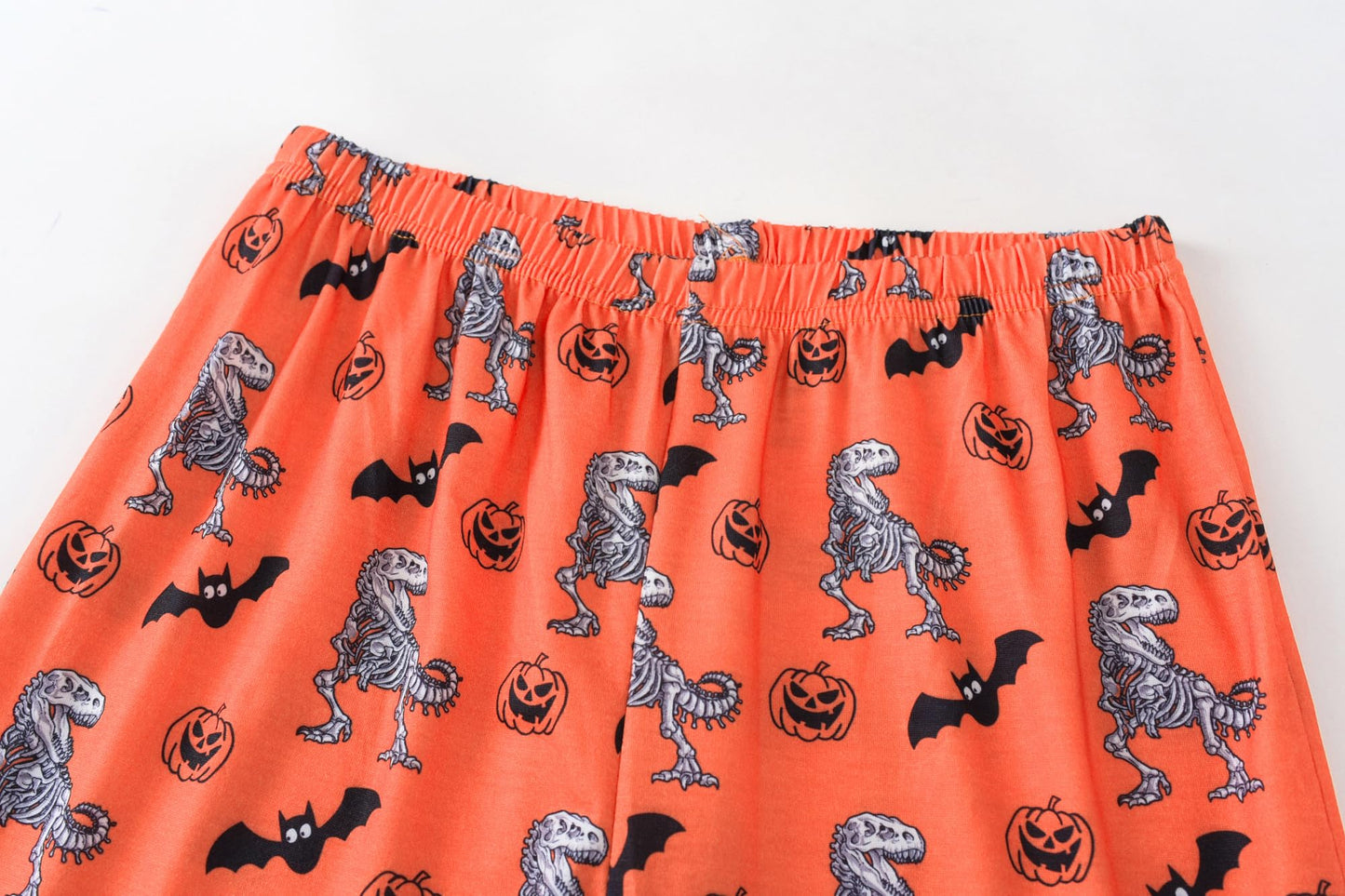 UNICABBIT21 Pajamas for Boys Cute Black Dinosaur Halloween Long Sleeve and Pants Sleepwear 2-pieces Big Kids PJS Clothes Size 6
