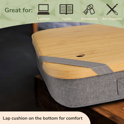 BambooMN Lap Storage Desks - Grey