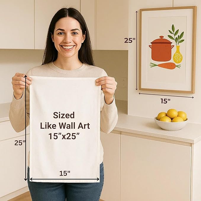 Flour Sack Towels | Tea Towel for Crafts| Cotton Blank Towel for Embroidery|