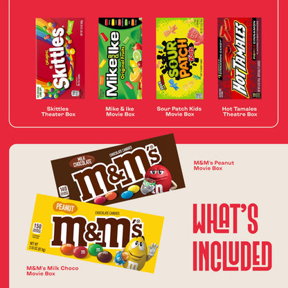 Movie Night Supplies: Candy Variety Pack – Movie Gift Basket Includes Theatre Candy Assortment, Snack Trays, Popcorn Buckets – Date Night Kit & Housewarming Gifts by CraveKraft