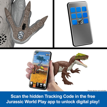 Mattel Jurassic World Rebirth Bite N Blast Mosasaurus Action Figure & Mini Dilophosaurus, Wide Jaw Dinosaur Toy, Movie-Accurate Posable, Digital Play, JJP80