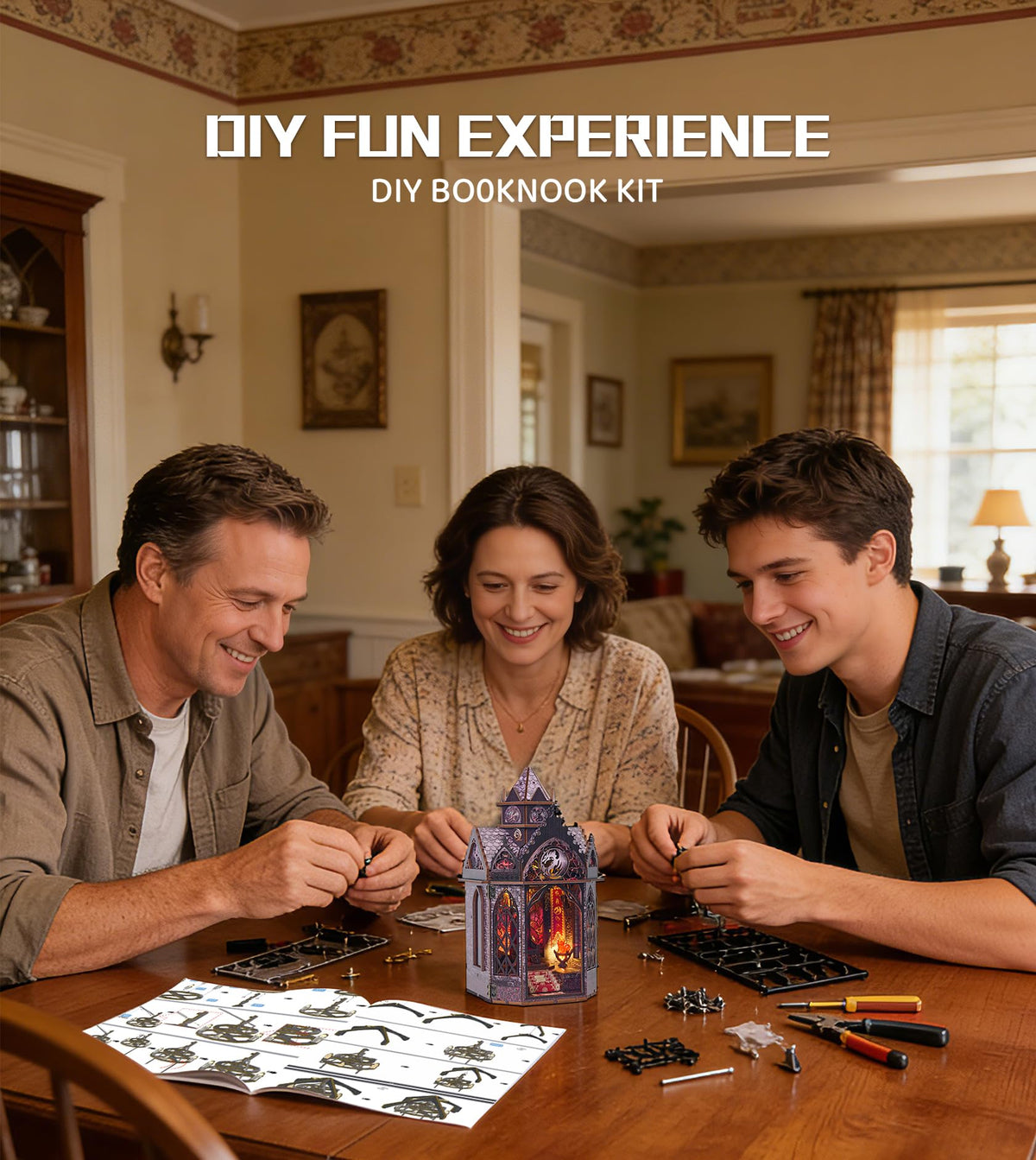 Spilay DIY Miniature House Kit for Adults, Miniature Dollhouse Kit