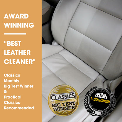 Furniture Clinic Complete Leather Care Kit+ With Large Leather Cleaner & Leather Protection Cream for Sofas, Car Seats - Leather Care Set Includes 500ml Ultra Clean & 500ml Leather Conditioner
