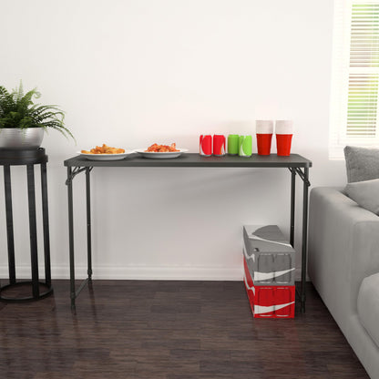 Cosco 20 x 48 Adjustable Height PVC Top, Black Table