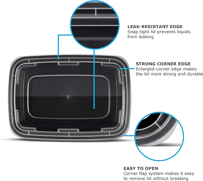 Freshware Meal Prep Containers 1 Compartment Food Storage Containers