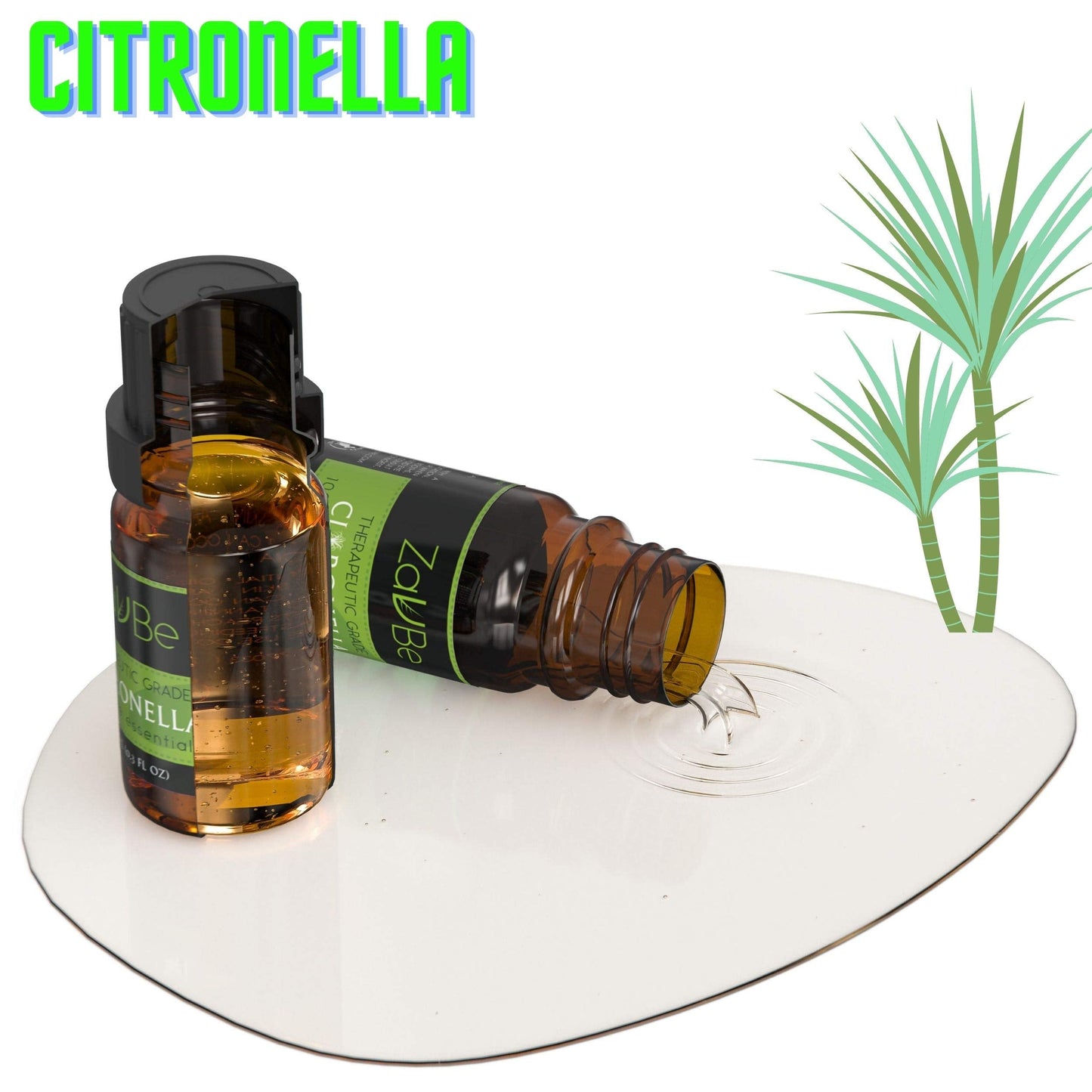 MABUA 18 Essential Oil Set with 20 Holes Case 100% Diffuser Lavender Lemon Peppermint TeaTree Argan Frankincense Bergamot Lemon