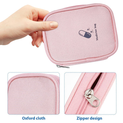 COOPHYA 2pcs Medical Bag Organizer Travel Medicine Storage Pouch Household First Aid Pouch 11x14x2cm Lightweight Portable for Outdoor and Daily Use