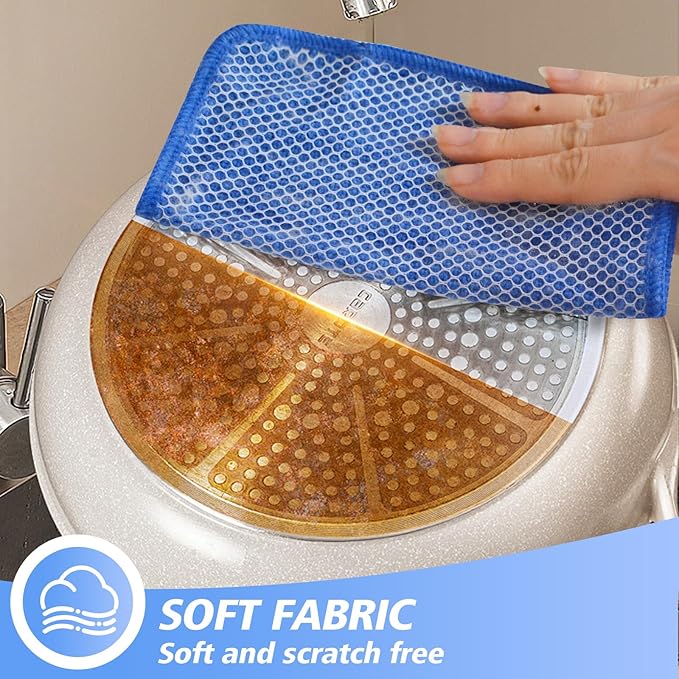 KinHwa Kitchen Washcloths for Dishes Absorbent Microfiber Dish Cloths Quick Dry