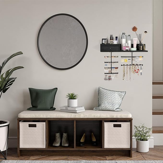 VINAEMO Jewelry Organizer Hanging Wall Mounted Jewelry Holder