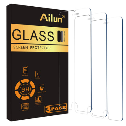 Ailun Screen Protector for iPhone 16 / iPhone 15 / iPhone 15 Pro [6.1 Inch] Display 3 Pack Tempered Glass, Dynamic Island Compatible, Case Friendly [Not for iPhone 16 Pro 6.3 Inch].