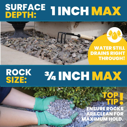 VUBA EASIHOLD ROCKS - Award Winning 5L XL Gravel Binder for Bonding Pebbles, Stones, Bark and Gravel on Borders, Patios and Garden Paths. Lasts up to 3 Years, Non Toxic, Ready to Use.