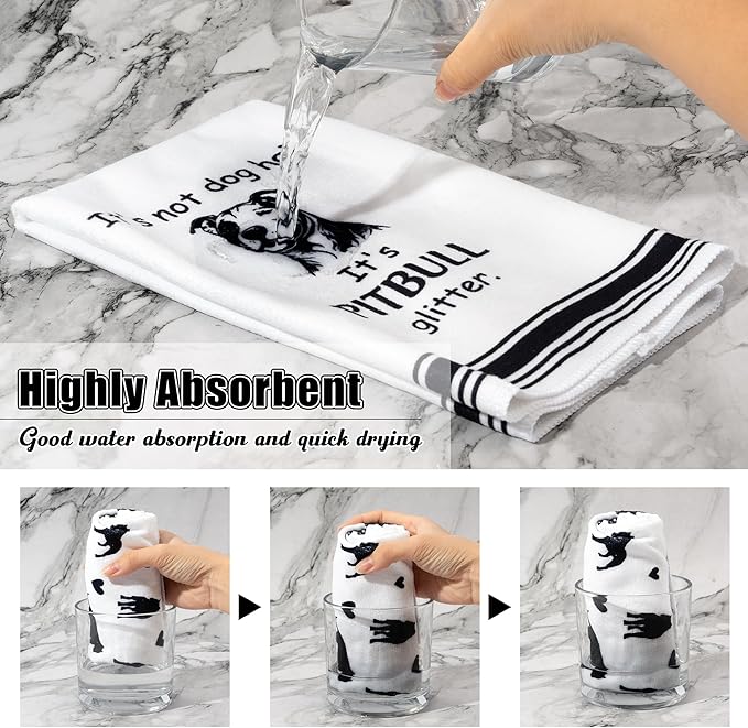 R HORSE Pitbull Kitchen Dish Towel
