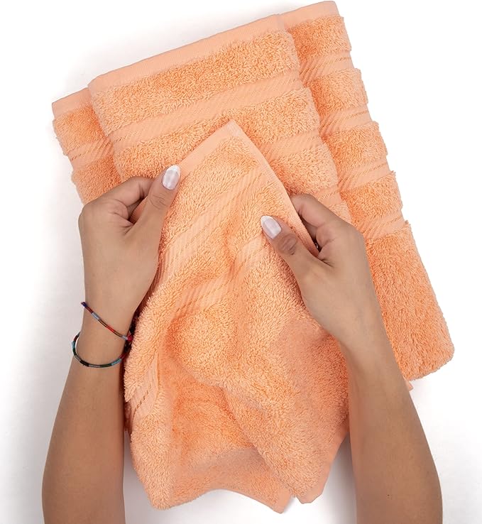 American Soft Linen Luxury 4 Piece Bath Towel Set, 600 GSM 100% Cotton Turkish