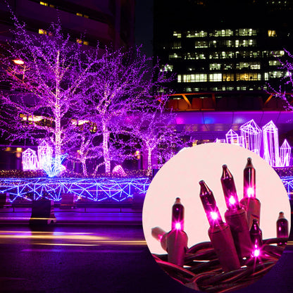 Twinkle Star Purple Halloween Lights, 33FT 150 LED Incandescent Mini String Lights for Outdoor Indoor Patio Home Party Garden Yard Halloween Decor