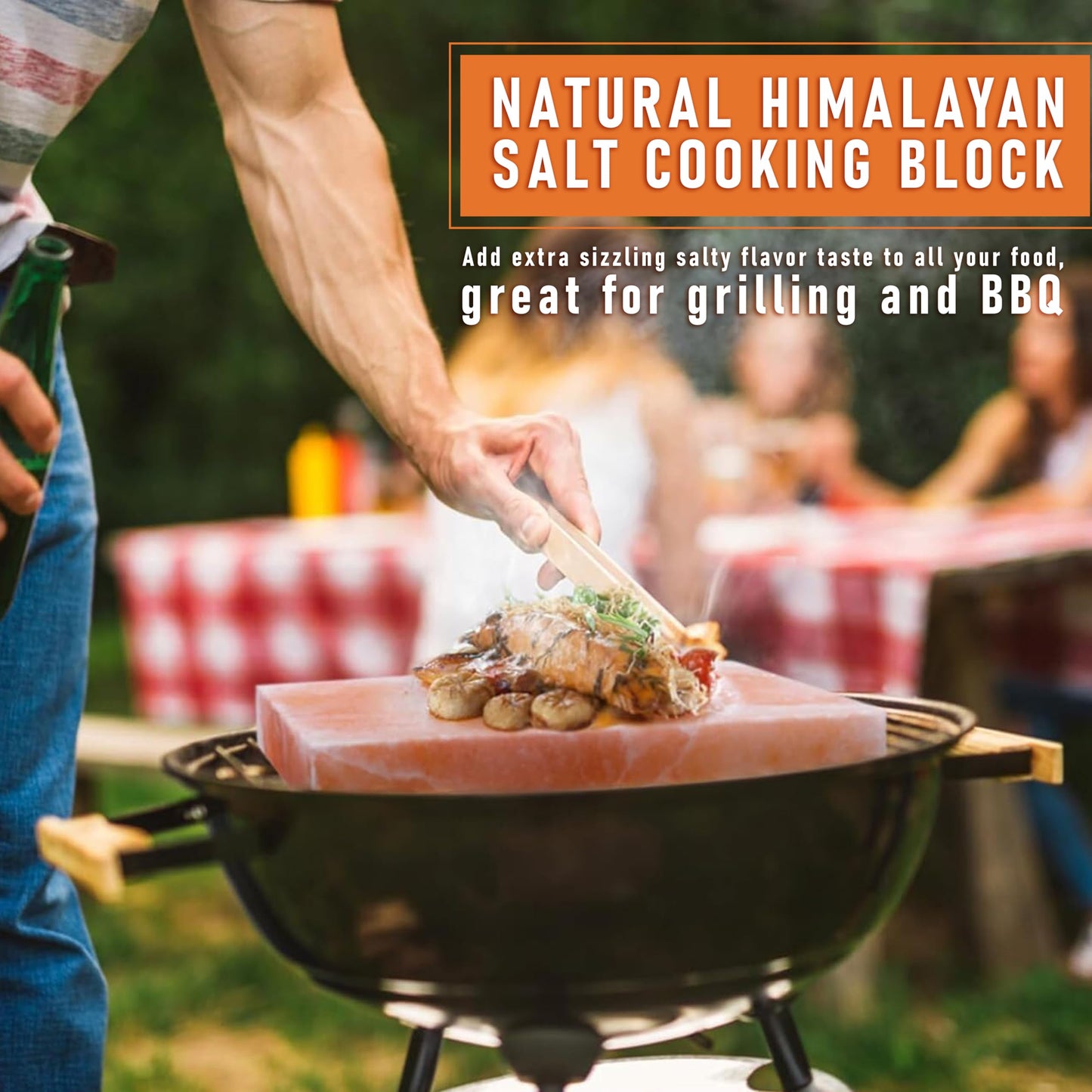 Premium 12x8x1.5 Inch Himalayan Salt Tiles (Plate) for BBQ & Grilling – Natural Salt Block with Tray and Box for Easy Storage, Ideal for Outdoor Cooking, Searing, and Flavor Infusion 11 Lbs