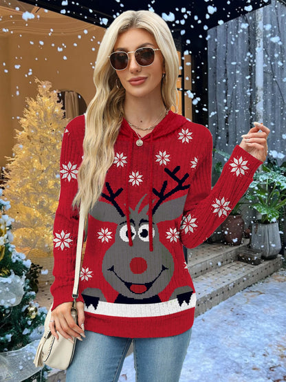 Ugly Christmas Sweater Women Blouses 2025 Long Sleeve Shirts Womens Early Fall Fashion Clothing School Outfits Boho Tops Cowboy Chic Trendy Hoodies Sweatshirt Rudy X-L