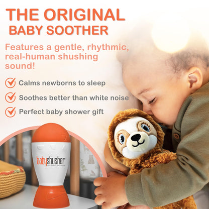 Baby Shusher - The Original Shhh Calming Sound Machine for Baby | Stops Fussy Crying Spells | for Parents, Pediatricians, Photographers | Portable for Travel | 15 or 30 Minute Timer
