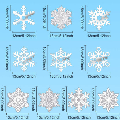Sumind 30 Pcs Winter Snowflake Decor Christmas Swirls Winter Party Wonderland Foil Hanging Ceiling Decor for New Year Christmas Holiday