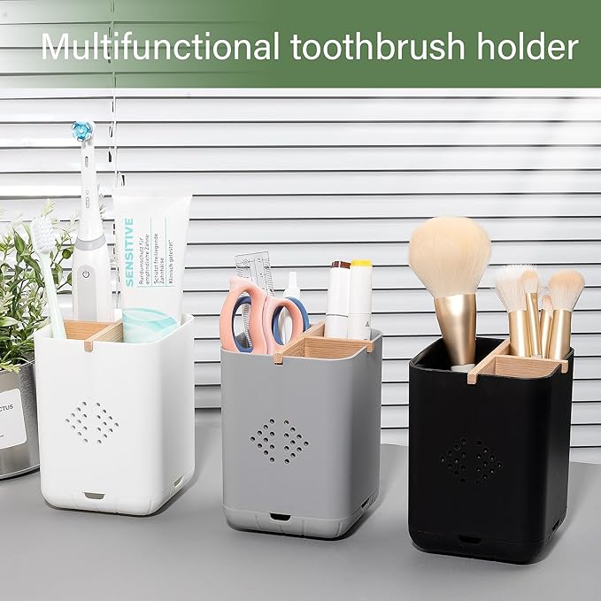 Toothbrush Holders for Bathroom Countertop, Detachable Electric Toothbrush