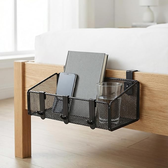 Bedside Caddy Shelf Hanging Storage Basket