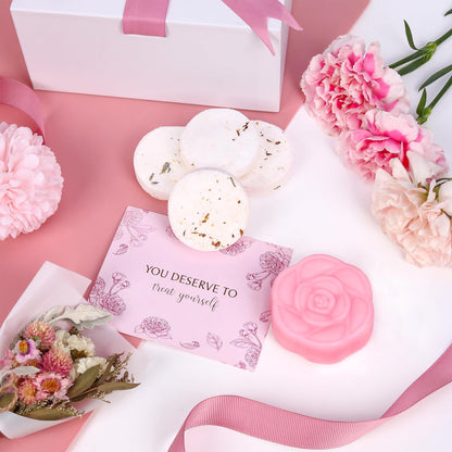 EXTALOW Spa Gifts for Women Bath and Body Gift Baskets Mothers Day Gift Rose Home Spa Set Self Care Gifts for Mom Sister Her Wife Birthday Gifts for Women Spa Kit Care Package Thank You Gift