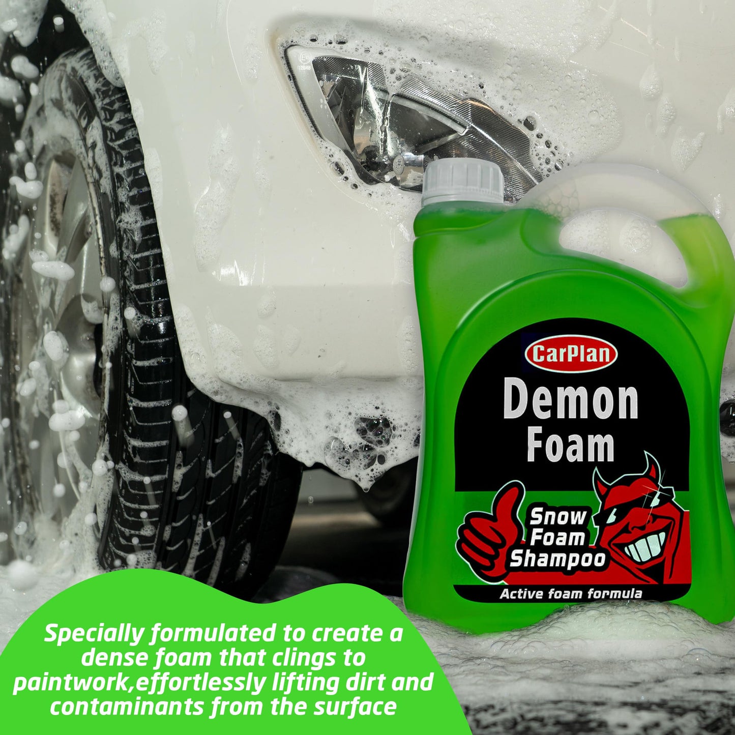 CarPlan Demon Snow Foam Car Shampoo with Gun, 2 L